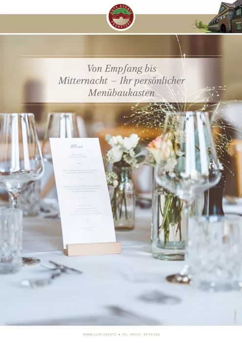 Hochzeiten Gut Pronstorf Menuebaukasten