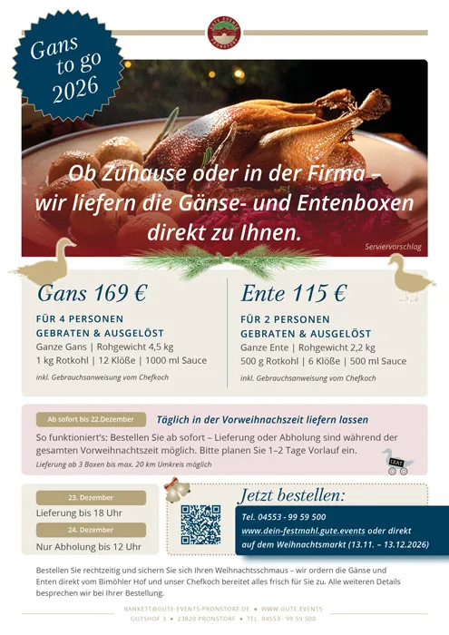 Gans und Ente to go auf Gut Pronstorf 2026