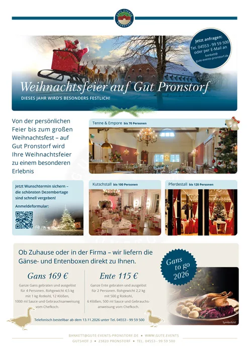 Weihnachts-Exposé Gut Pronstorf 2026